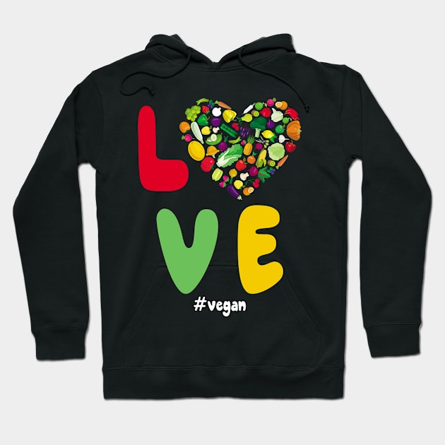 Love vegan 2 Hoodie by TarikStore